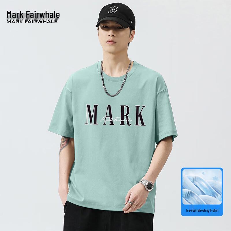 Mark Fairwhale Men's Cooling Loose Fit Short Sleeve T-Shirt with Script Print