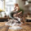 2D Flat Acrylic Mermaid Decoration, Indoor and Outdoor Decoration - No Battery/electricity Required, Free Day Decoration, Shop Decoration, Durable