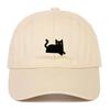 Black Cat Embroidery Soft Brim Baseball Cap - Unisex Summer Sun Hat, Outdoor Hip Hop Style