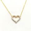 European S925 Sterling Silver Heart Pendant Necklace with Diamond Inlay