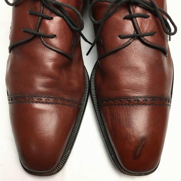 MORESCHI Cap Toe Business Shoes Brown Size 10 28.5 Men's(USED)