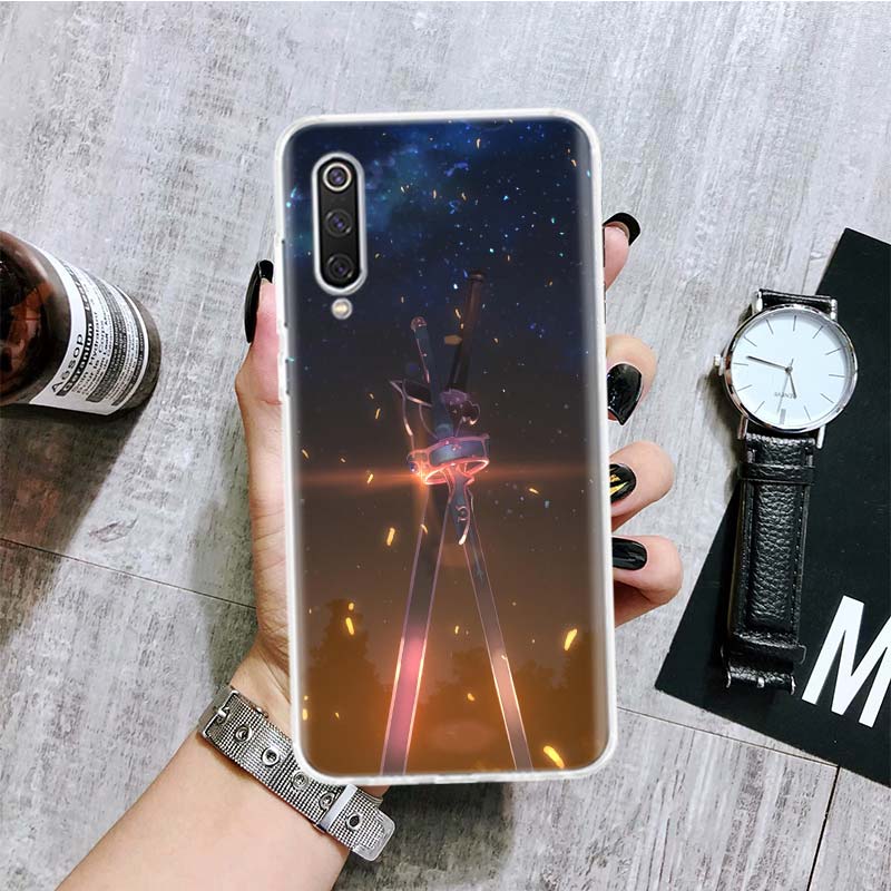 Sword Art Online Kirito Asuna Phone Case For Xiaomi Redmi Note 15 14 13 12S 12 Pro Plus 11S 11E 11 11T 10S 10 Art Soft Pattern C