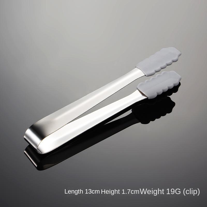 

HANYANG 304 Нержавеющая сталь Зажим для льда Квадратный зажим для сахара с зубцами Нескользящий зажим для кубиков льда Ресторан Зажим для полотенец 13cmx1.7cm