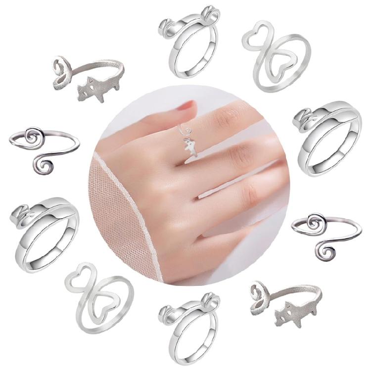 10pcs Crochet Rings Alloy Crochet Tension Rings Accessories for Knitting Lovers