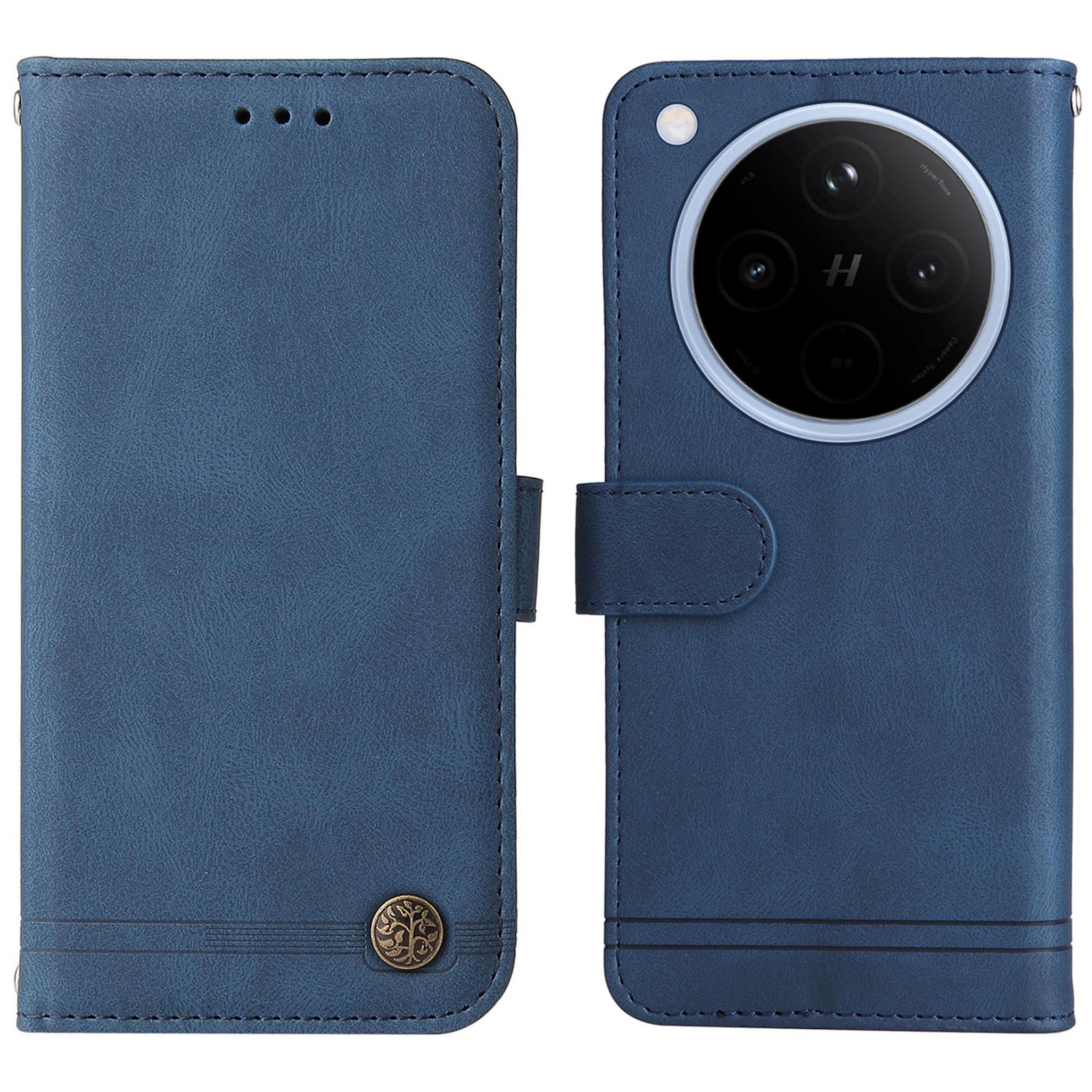 

Для Oppo Find X8 5G Кожаные чехлы-кошельки Чехол для телефона с текстурой кожи Подставка с ремешком Blue