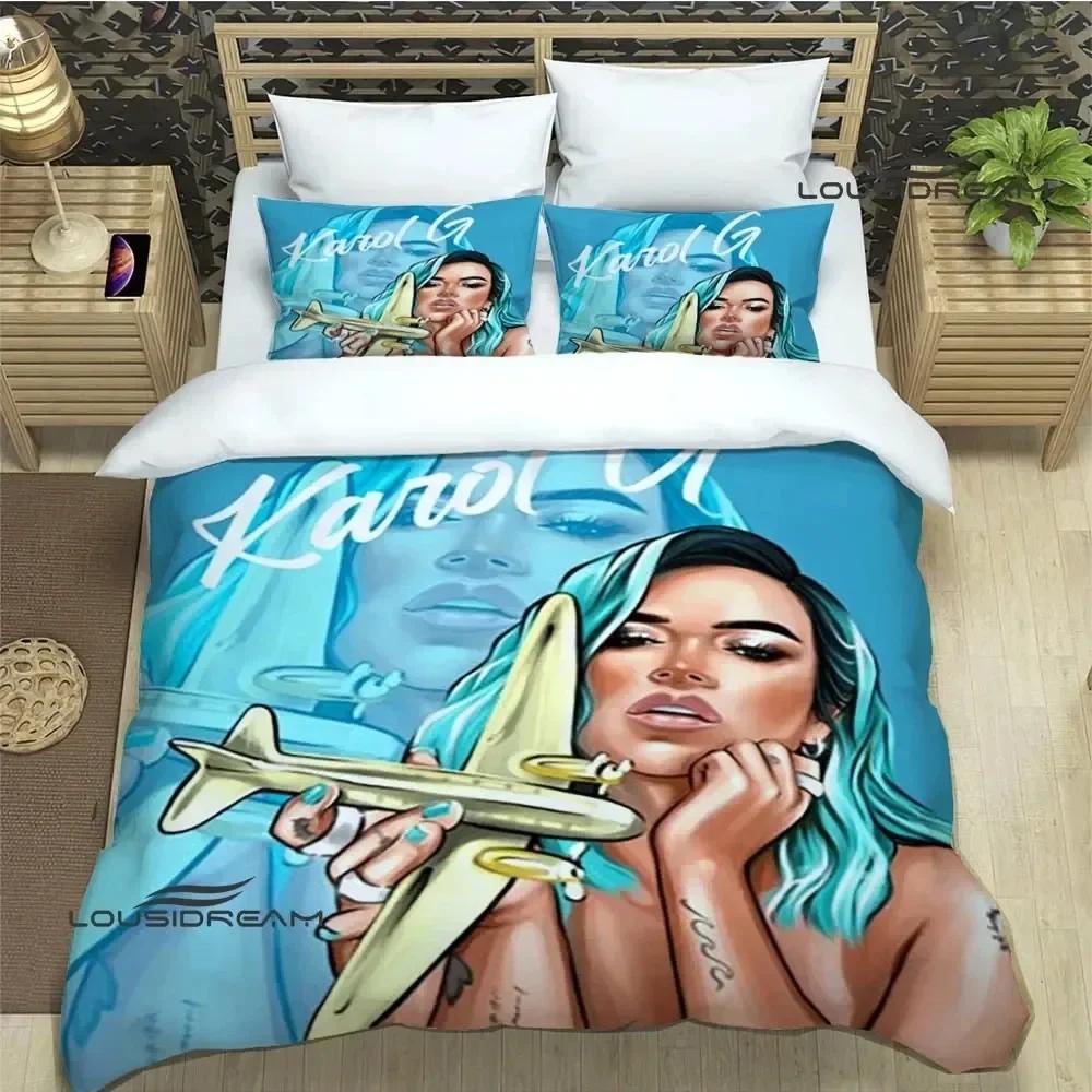 3D Print Karol G Fashion 3D Duvet Cover Bedding Set Comforter Linen Pillowcases Home Decor Single Double Twin King Queen
