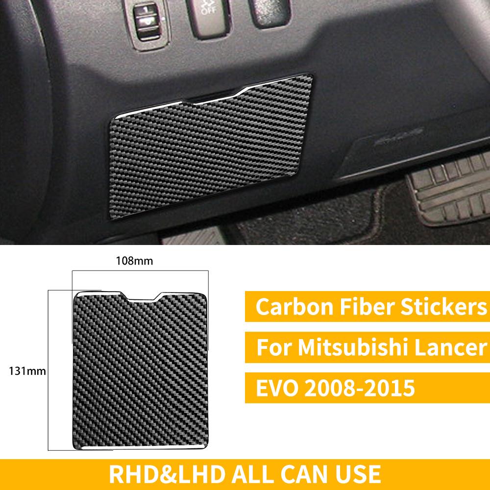 For Mitsubishi Lancer EVO X MR 2008-2015 Carbon Interior Trim Sticker Set Speedometer Window Lifting Storage Car Accessories