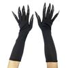 40cm Halloween Cosplay Compulsion Fashionable Personality Stretch Ghost Claw Red Black Long Nail Gloves Stage Performance Solid