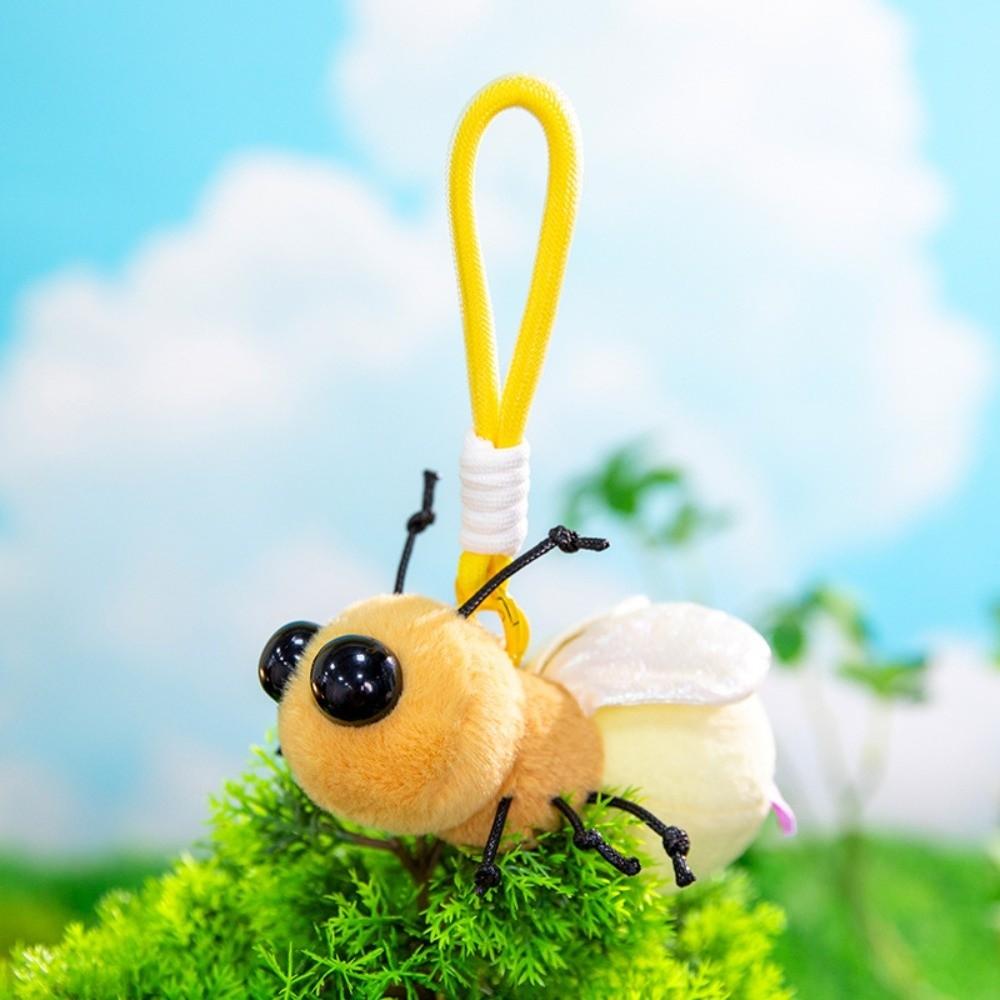 Cartoon Plüschinsekten Schlüsselanhänger Polyester Kakerlake Schlüsselanhänger Kreativer Motten Fliegen Anhänger Schüler
