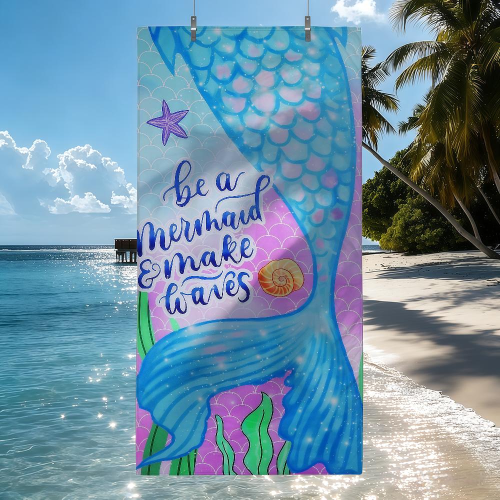 The Enchanting Mermaid Shines Towel Quick Drying Beach Towels Are Suitable For Swimming Pools Camping Yoga And The Gym