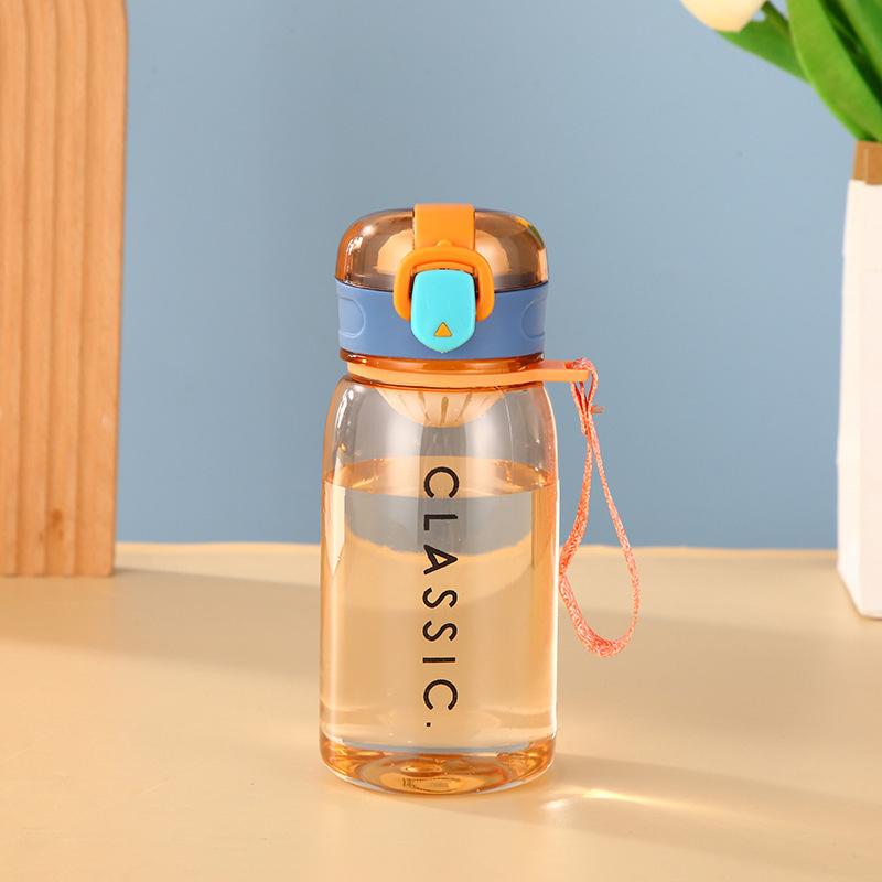 

400Ml Water Bottle Large Capacity Bounce Cover Sport Bottle Leak-Proof Pc Summer Simple Tea Leak Bottle Outdoor Supply оранжевый