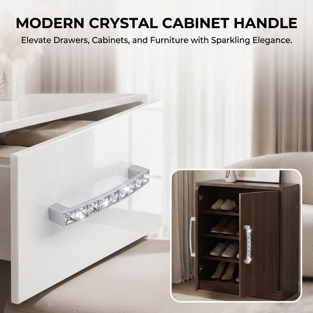 Maniglia a U in Cristallo per Armadio Foro Doppio Presa Ergonomica Stile Moderno Per Cassetto Armadio Mobili Uso Domestico