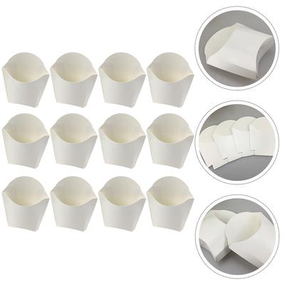 50 Pcs French Fries Box Professional Snack Container Fry Holder Supply Disposable Accessory Portable Paper Bag Popcorn