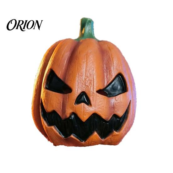 Tiszta Látás Tök Maszk Halloween Maszk, Latex Teljes Fej Realisztikus Textúrával, Ijesztő Cosplay Kellék Arc Party Éjszakára, Légáteresztő Szem-Száj Nyílásokkal, pumpkin brown