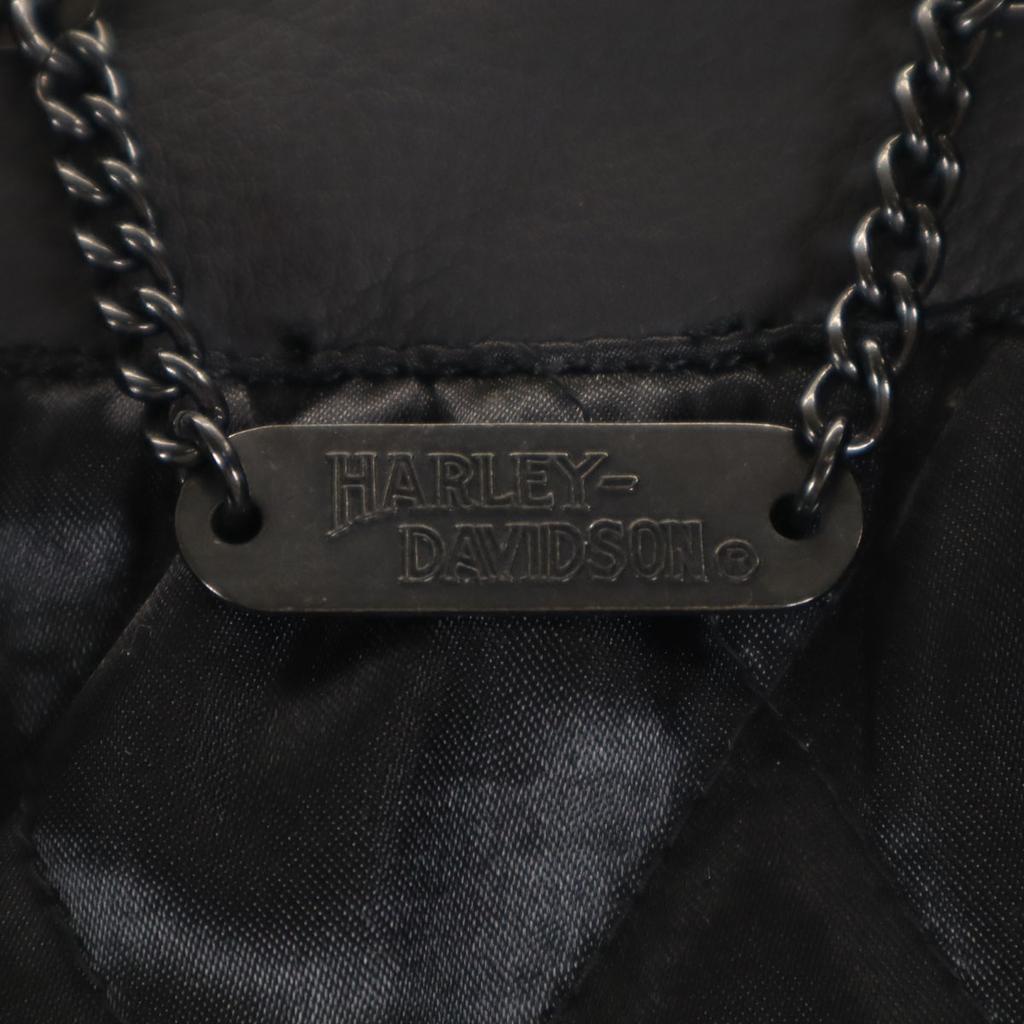 Harley Davidson Kurtka motocyklowa ze skóry naturalnej 36 czarna pojedyncza Męska Używana
