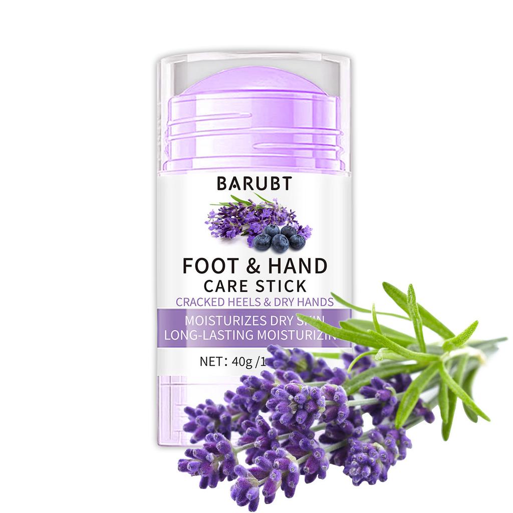 Lavender Hand & Foot Cream, Intensely Moisturizing Cracked Heel Repair Balm, Nourishing Knee & Cuticle Care, Dry Skin Restoring Ointment