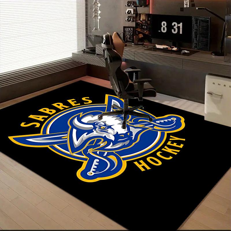 Buffalo Team Spirit Floor Mat for Living Room, Game Rooms, Office, Bedroom, Office Floor Mat Playful Design, Christmas Fan Gifts