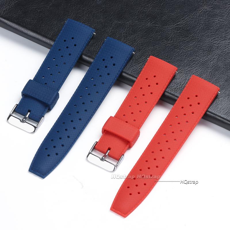 Tropical Silicone Watch Band Quick Release Watch Bracelet 20mm 22mm Soft Rubber Tropic Smart Watch Strap for Omega for Seiko