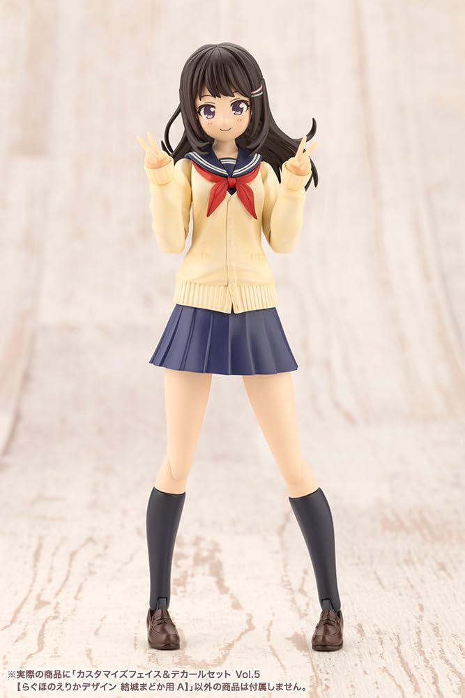 Kotobukiya "Sousai Shojo Teien" Customized Face & Decal Set Vol. 5 [Raghono Erika Design for Madoka Yuki A] Approximately 18mm Tall 1/10 Scale