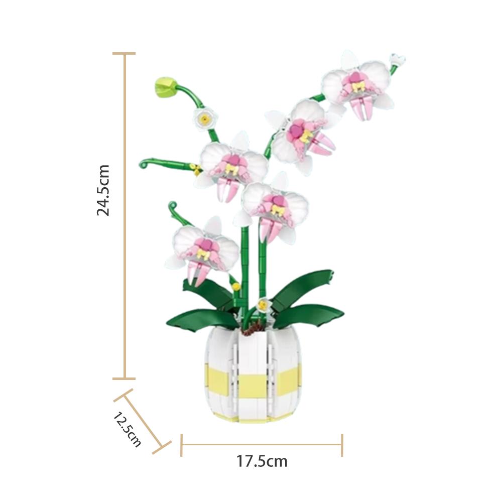 DIY Red Rose Building Blocks Bouquet - Romantic Vase Flower Gift for Adults, Valentine's Day Anniversary Home Desk Decor