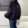 Autumn and winter new fashion Maillard style wear popular niche versatile color matching warm cotton jacket