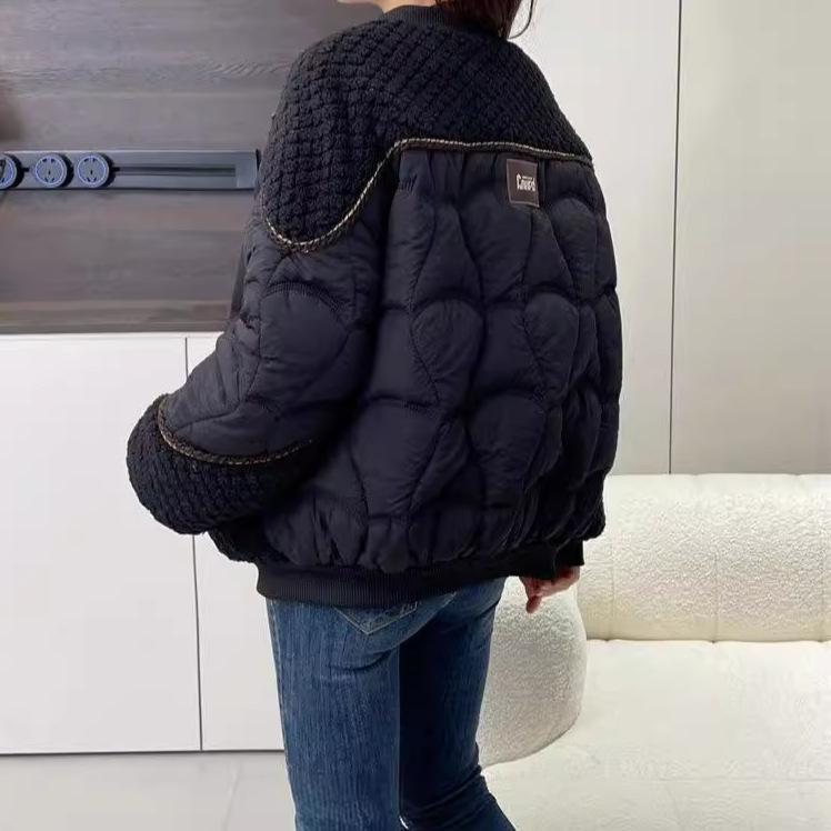Autumn and winter new fashion Maillard style wear popular niche versatile color matching warm cotton jacket
