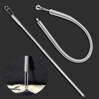 3PCS Bendable Spring Drawstring Threader Quick Insert Flexible Rope Threader Clip Multi-purpose Stainless Steel