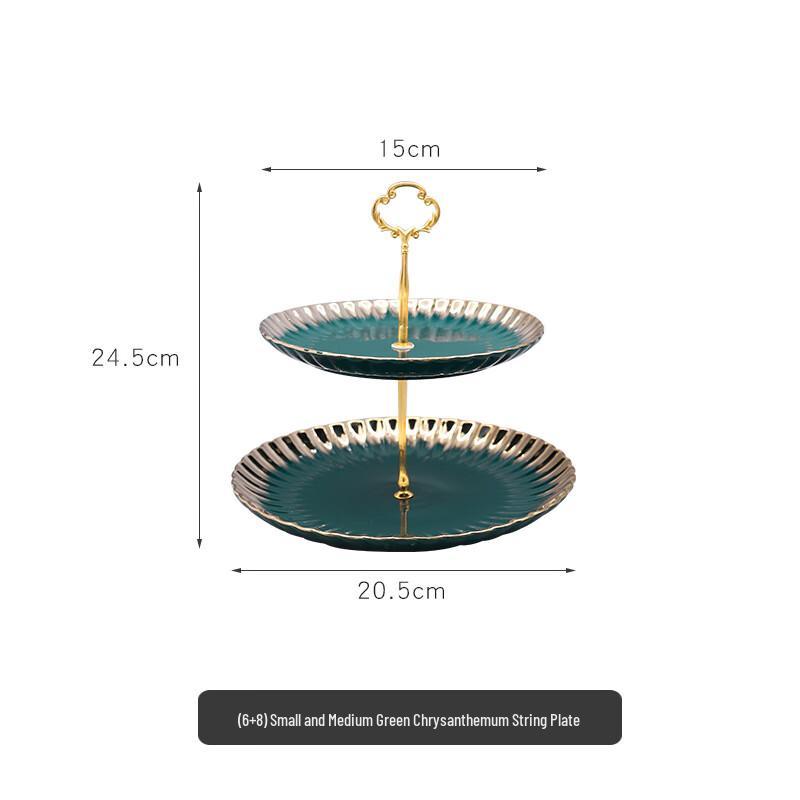 Ceramic Chrysanthemum Serving Plate