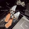 Fashion Low Heel Shoes for Women 2024 New Baotou Slippers Solid Square Toe Summer Fashion Hot Sale Women's Slippers Versatile Style