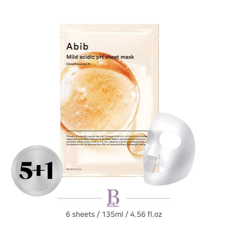 

Abib Мягкая кислотная pH тканевая маска Глутатионсом Фит Набор 5 шт. (+1еа) 5+1 Sheet
