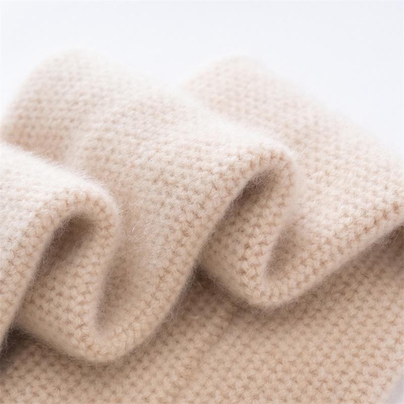 Women's 100% Pure Cashmere Cable Knit Scarf - Warm Fashion Neck Gaiter