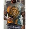 Herren Mode 3D Gedrucktes Herren T-Shirt Rundhals Kurzarm Trendige Streetwear