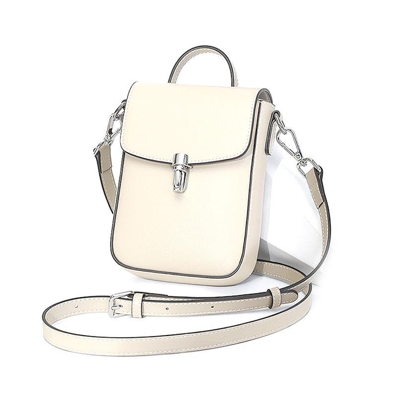 Leather women's bag Korean version fashionable new messenger bag foreign style small square bag portable shoulder bag versatile mobile phone small bag