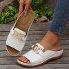 Plus Size 45 New Women's Fashion Casual Thick-Soled Wedge Slippers, Women Shoes