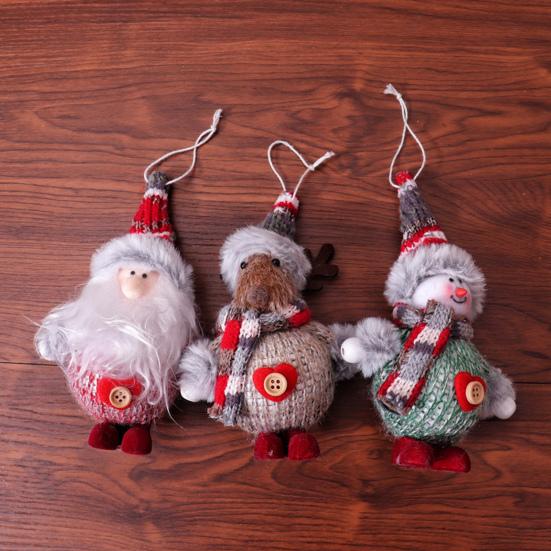 Vánoční přívěsek Santa Xmas Hanging Claus Sněhulák ve tvaru losa Ozdoba stromu pro slavnostní domácí dekorace