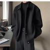2025 Autumn and Winter New Thickened Lapel Woolen Jacket Men's Short Trendy Brand Korean Version Ruffian Handsome Woolen Jacket Foreign Trade