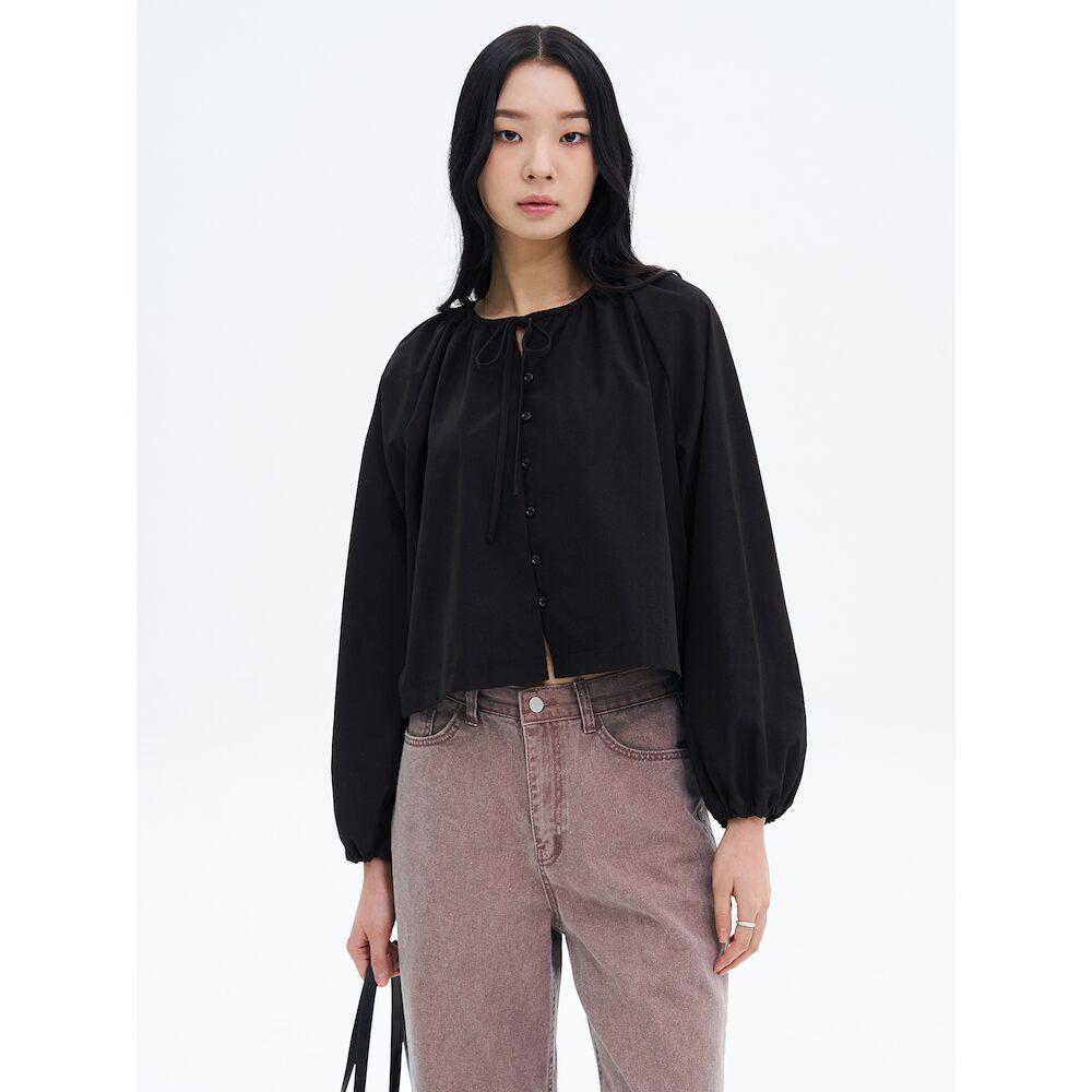 8Seconds Ribbon String Blouse Black Black/F