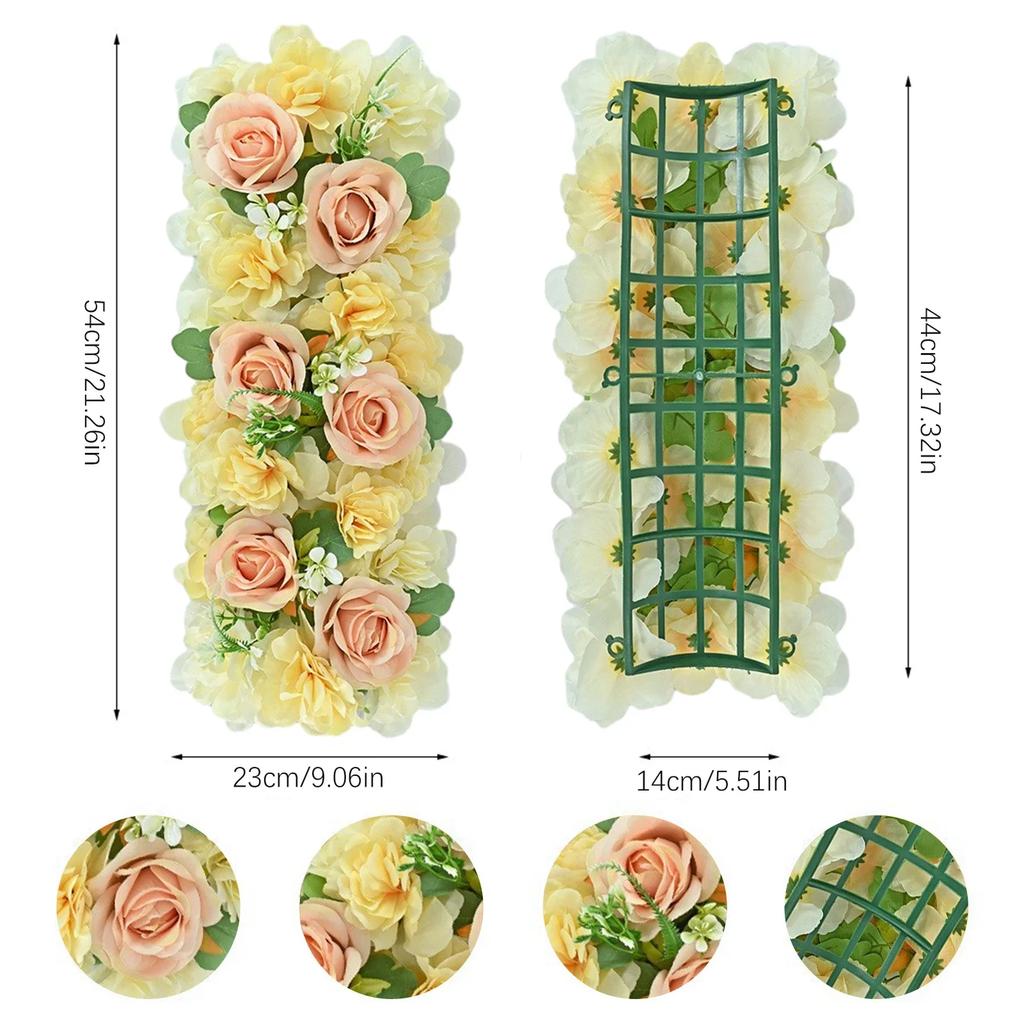 Flower Row Hanging Decoration Artificial Flower DIY Wedding Wall Arrangement Peony Rose Arch Backdrop Background Plants Wall Pad