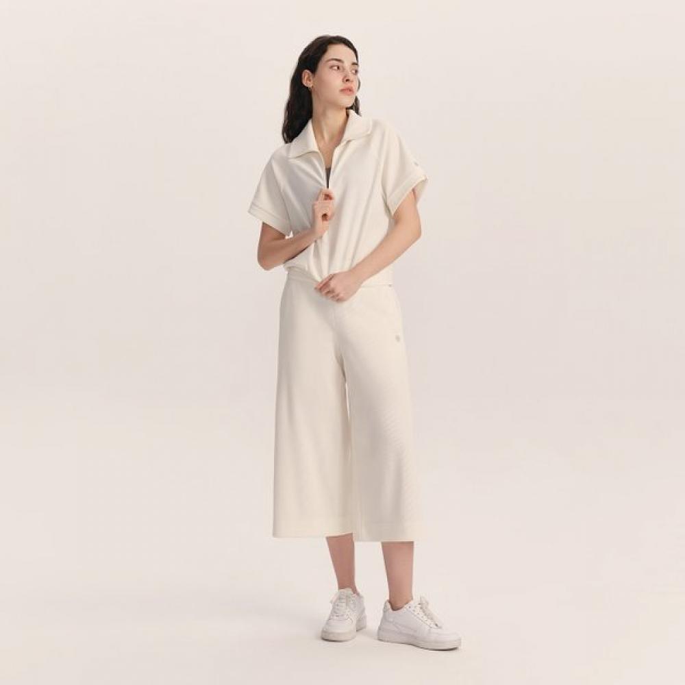 Huit Ribbed Wide 7 8 Pants Htwpn4i08t