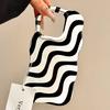 Glossy Wave Stripes Phone Case for iPhone 12 13 14 15 16 Pro Max Camera Protect Shockproof Hit Color fashion Phone Cover