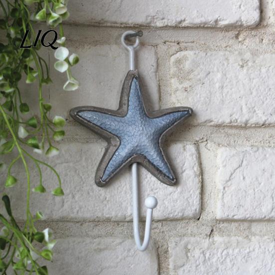 Decorative Wooden Coat Hanger Wall Hook, Mediterranean Style Sturdy Beautiful Hooks Durable for Home Decor Keys Umbrellas Scarves Cartoon Walls