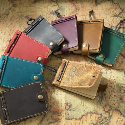 Genuine Leather Mini Travel Notebook Pocket Planner Sketch Book Diary Journal Office & School Supplies Organizer Stationery