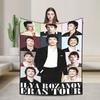Jonathan Bailey Actor Flannel Blanket Comedy Custom Throw Blankets for Home cm Rug Piece