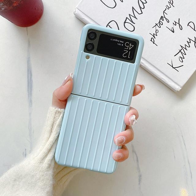 Candy Color Trunk Phone Case For Samsung Galaxy Z Flip 3 5g Hard Pc Back Cover For Galaxy Z Flip3