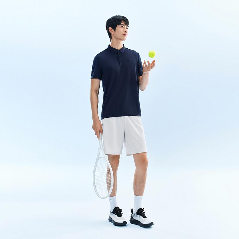 Anta Training Series Simple Breathable Versatile Casual Comfortable Fashion Short Sleeve Polo Shirt Men tops 952627114-9