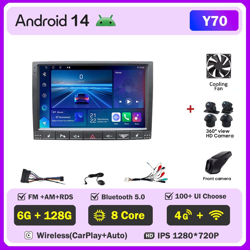 For Volkswagen VW Touareg 2002 2003 2004-2012Car Multimedia Video Player Android Auto Car Radio Touch Screen GPS Navigation