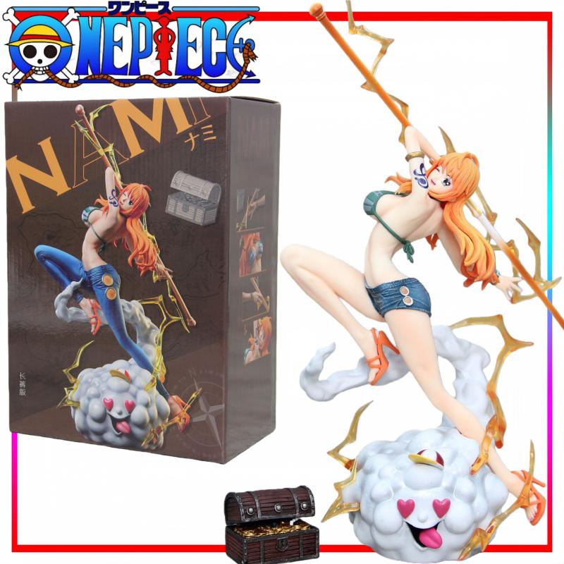 New One Piece Model Figurine PC Case Character Cartoon Nami Figure In Shorts Anime Merchandise 2D Themed Holiday Gift Boxed