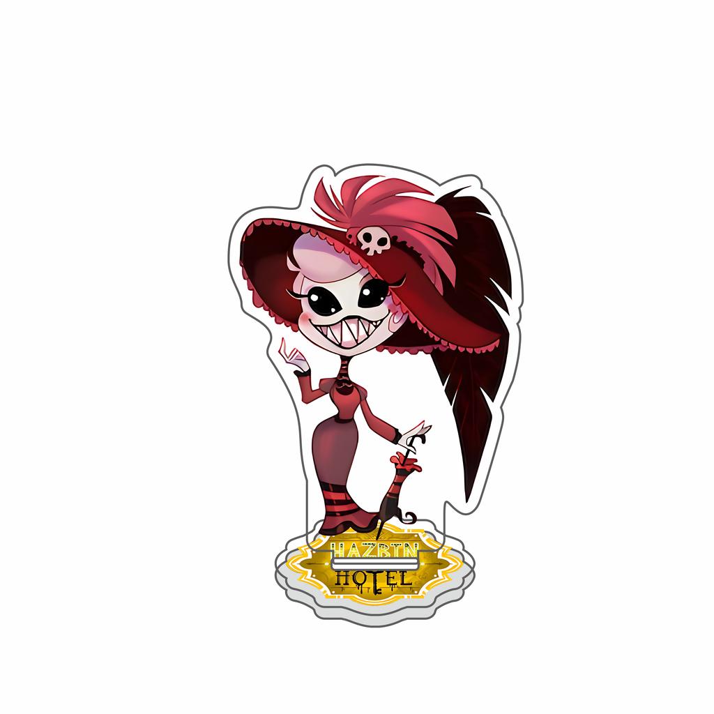Anime Figure Hazbin Hotel Charlie Morningstar Vaggie Alastor Acrylic figure stand Desktop ornament Festival keychain