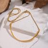 Xia Ling High-End Titanium Steel Adjustable Snake Chain Necklace - Non-Fading Fashion for Women