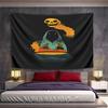 "Haunting Skeleton and Hooded Figure Design" Pattern Wall Hanging Tapestry Decorative Tapestry Home Decor for Bedroom and Living Room